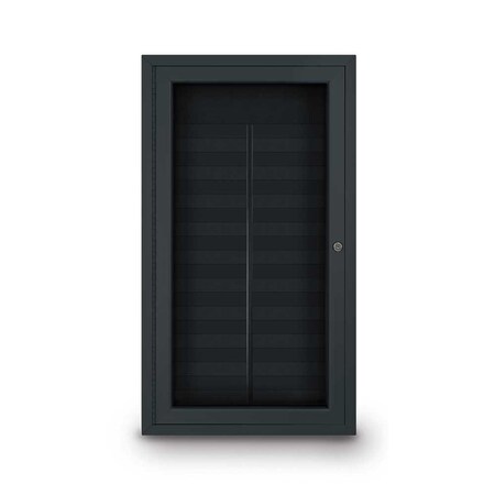United Visual Products Outdoor Enclosed Combo Board, 72"x36", Satin Frame/Blue & Keylime UVCB7236OD-BLUE-KEYLIME